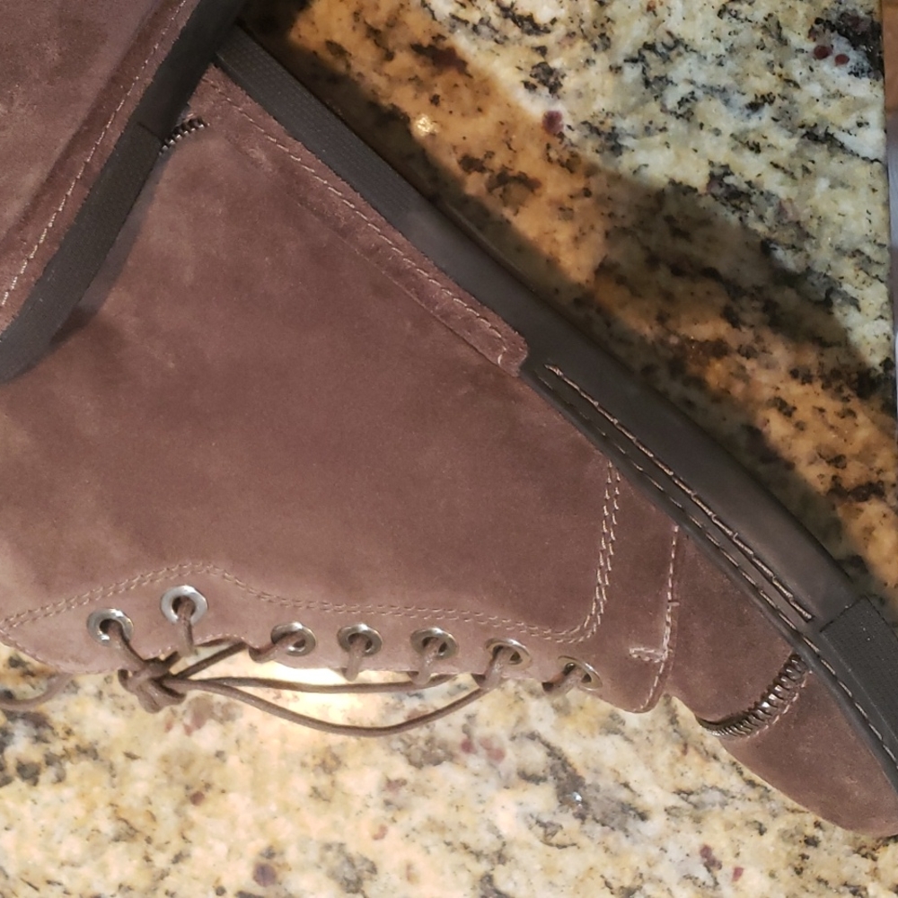 Stuart Weitzman Zipit High Top Suede Bootie - Picture 14 of 15